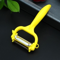 Овощечистка многофункциональная Доляна, 16&times;9 см, цвет жёлтый