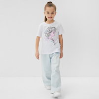 Футболка детская &laquo;Эльза&raquo;, Холодное сердце, рост 122-128, белый