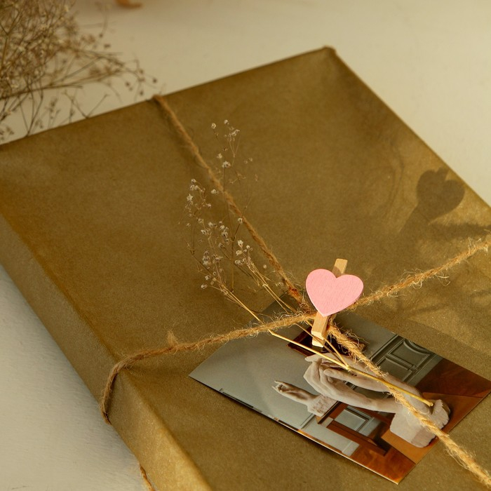 Набор прищепок в деревянной коробке «Сердечки» набор 50 шт. Набор прищепок в деревянной коробке «Сердечки» набор 50 шт.