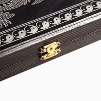 Нарды деревянные большие, настольная игра &laquo;Драконы&raquo;, 40 х 40 см, серебро