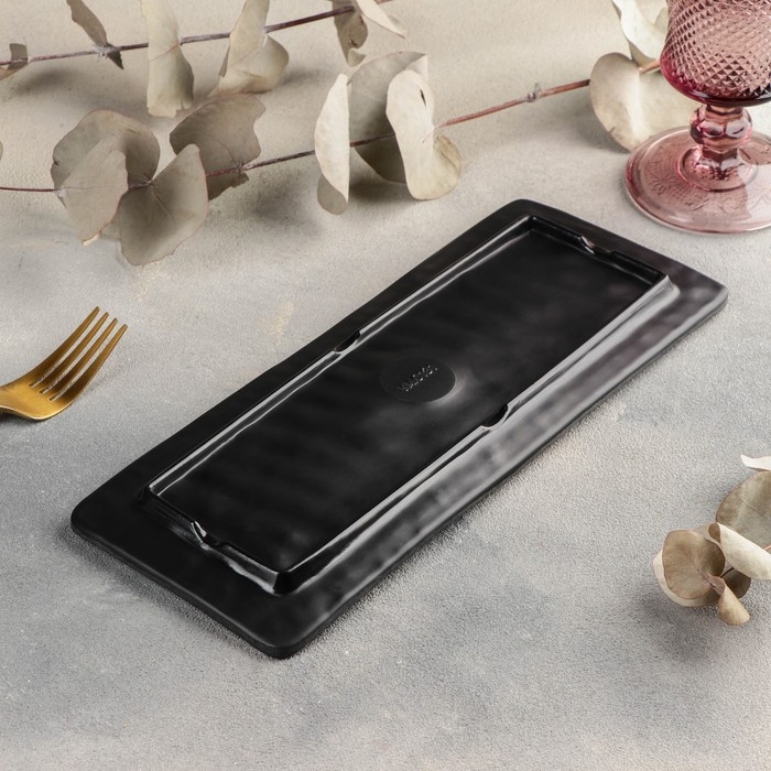 Блюдо &laquo;Чёрный Восток&raquo;, 28,5&times;11&times;1,5 см, цвет чёрный