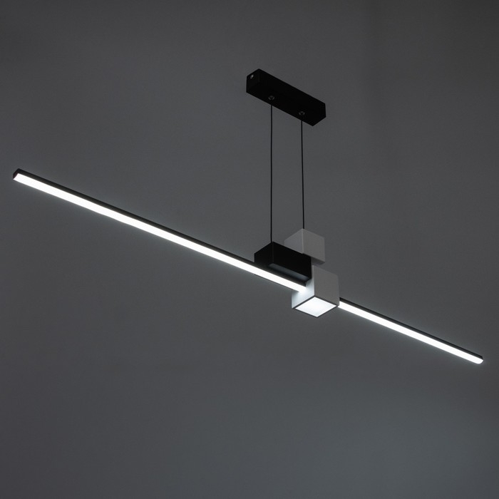 Светильник с ПДУ Светильник с ПДУ "Наоми" LED 20Вт 3000-6000К бело-черный 120х100 см