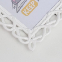 Фоторамка 10х15 см пластик L-7 белый (пластиковый экран)