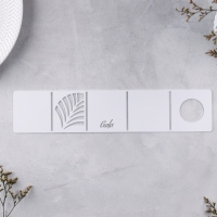 Подсвечник малый "Пальмовый лист" 7х7х7 см, белый Подсвечник малый "Пальмовый лист" 7х7х7 см, белый