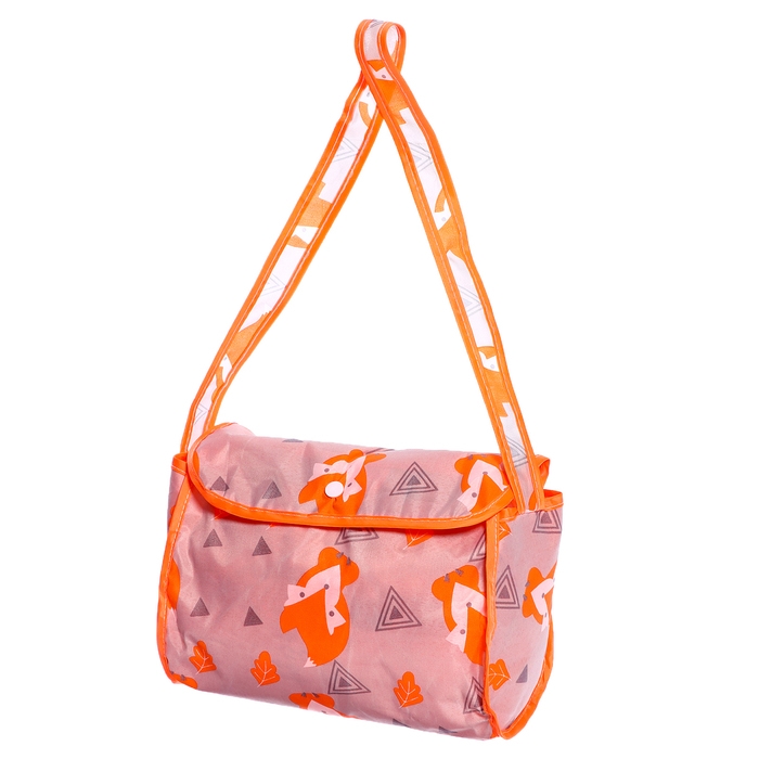 Коляска для кукол универсальная &laquo;Лисички&raquo;, металлический каркас, с сумкой