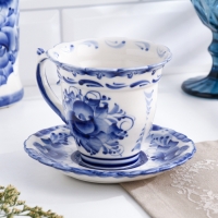 Чайная пара "Мария", гжель Чайная пара "Мария", гжель