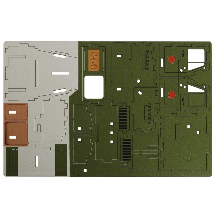 Конструктор деревянный &laquo;Урал&raquo; &laquo;Зенитная установка&raquo;, 126 деталей