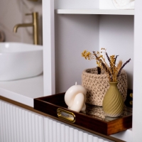 Поднос пластиковый прямоугольный с зеркалом &laquo;Штрихи&raquo;, 37 х 37 х 4,5 см сервировочный