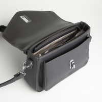 Сумка женская на клапане TEXTURA, маленький размер, цвет тёмно-серый Сумка женская на клапане TEXTURA, маленький размер, цвет тёмно-серый