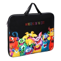 Папка для чертежей и рисунков А3, 470 х 350 х 20 мм, с ручками, текстильная, Calligrata "Монстрики" Папка для чертежей и рисунков А3, 470 х 350 х 20 мм, с ручками, текстильная, Calligrata "Монстрики"