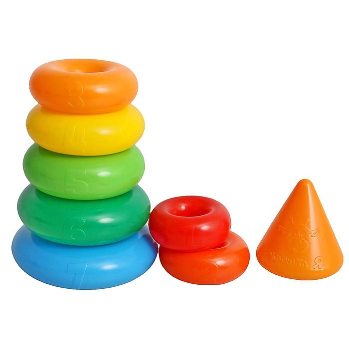 Пирамидка &laquo;Гигант&raquo;, 20 колец с конусом