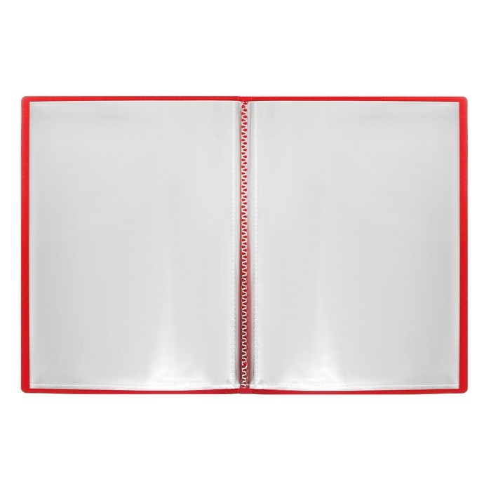 Папка с 20 вкладышами А5, 500 мкм, Calligrata, текстура "песок", красная