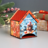 Новогодний чайный домик "Загадывай желание" 10,5х9,5х12 см Новогодний чайный домик "Загадывай желание" 10,5х9,5х12 см