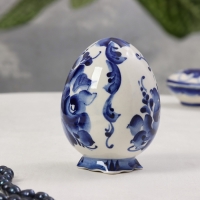 Сувенир «Яйцо на ножках», гжель, 10х7 см Сувенир «Яйцо на ножках», гжель, 10х7 см