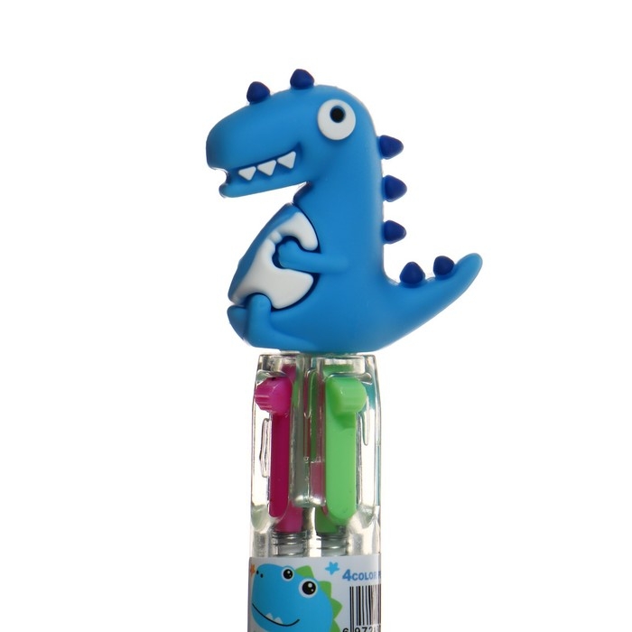 Ручка шариковая автоматическая МИНИ, 4-х цветная, Ручка шариковая автоматическая МИНИ, 4-х цветная, "Дракон", МИКС