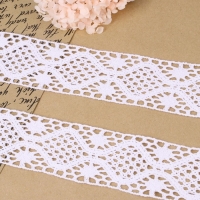 Кружево вязаное, 65 мм &times; 10 &plusmn; 1 м, цвет белый