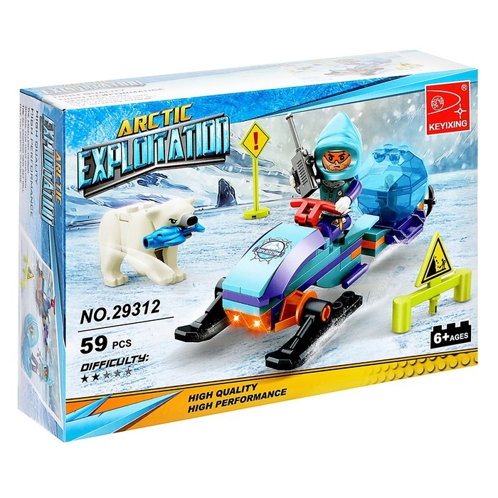 Конструктор Арктика &laquo;Снегоход&raquo;, 59 деталей