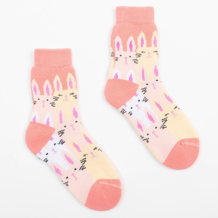 Носки детские махровые, цвет персик, размер 16-18 Носки детские махровые, цвет персик, размер 16-18