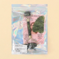 Массажер для лица, гуаша набор &laquo;Насладись моментом&raquo;, 14 х 20 см, кальцит и серпентин