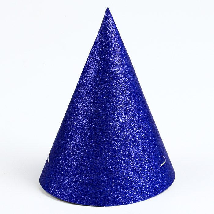 Карнавальный колпак &laquo;Блеск&raquo;, набор 6 шт., цвет синий