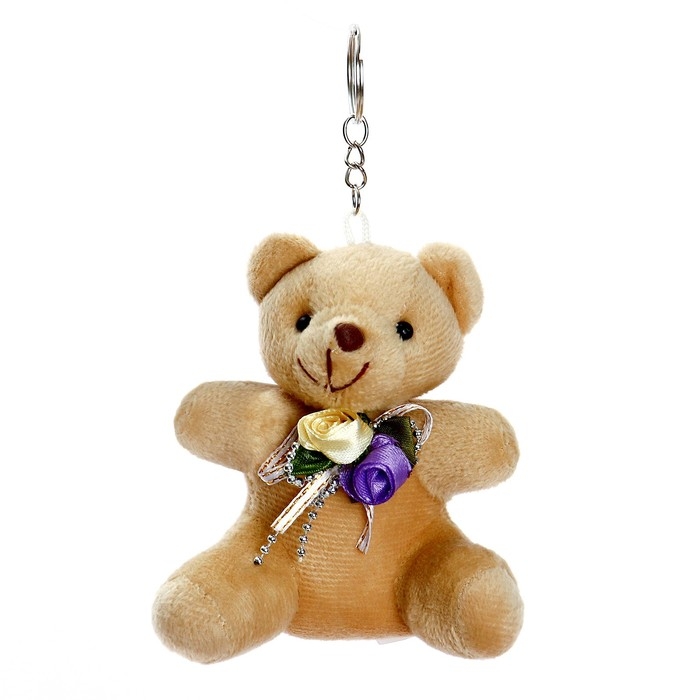 Брелок «Мишка с цветами», цвета МИКС Брелок «Мишка с цветами», цвета МИКС