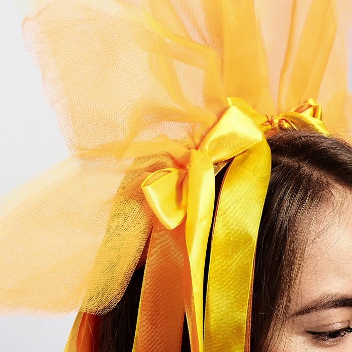 Карнавальный ободок &laquo;Лучистое солнце&raquo;, цвет жёлто-оранжевый