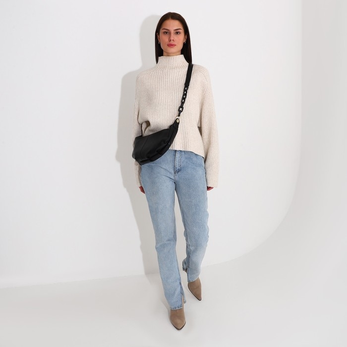 Сумка мешок, отдел на молнии, регулирующийся ремень, цвет чёрный Сумка мешок, отдел на молнии, регулирующийся ремень, цвет чёрный