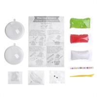 Ёлочный шар своими руками на новый год &laquo;Дед Мороз&raquo; с массой для лепки, новогодний набор для творчества