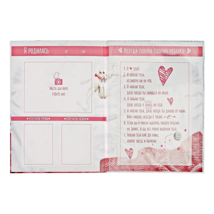 Папка для свидетельства о рождении &laquo;Скетч&raquo;, для девочки, А4