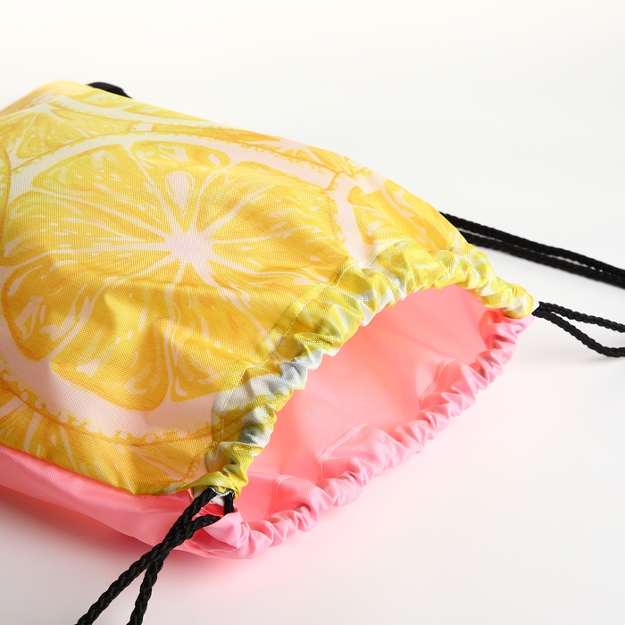 Мешок для обуви на шнурке, цвет жёлтый