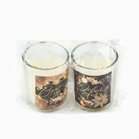 Набор новогодних свечей &laquo;Новый год: С новым годом!&raquo; 2 шт., аромат ваниль, 5х6х5 см