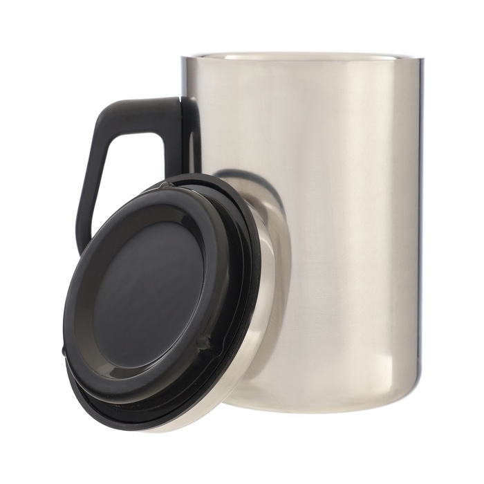 Термокружка, 500 мл, Сталь, сохраняет тепло 2 ч, 13.5 х 8.3 см