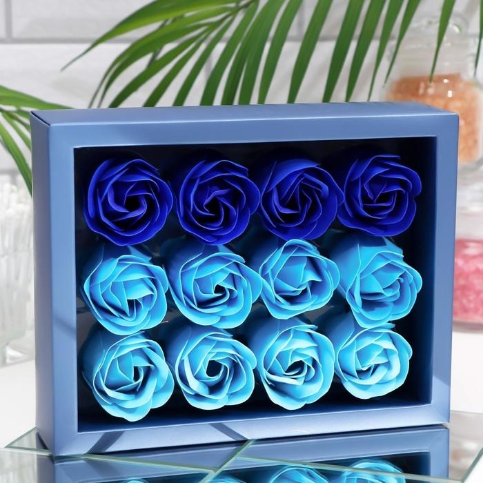 Мыльные розочки, цветные оттенки, набор 12 шт. Мыльные розочки, цветные оттенки, набор 12 шт.