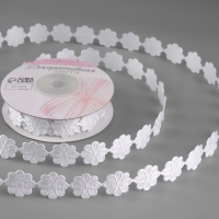 Лента фигурная «Цветок», 18 мм, 9 ± 0,5 м, цвет белый Лента фигурная «Цветок», 18 мм, 9 ± 0,5 м, цвет белый