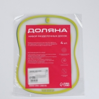 Набор досок разделочных гибких Доляна &laquo;Ассорти&raquo;, 4 шт, 20&times;14,7 см, цвет ассорти