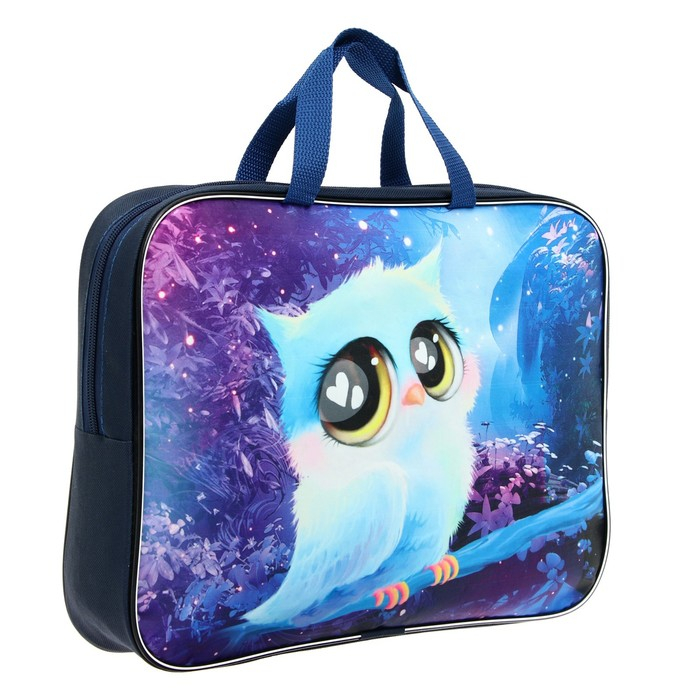 Папка с ручками текстильная А4, 350 х 270 х 70 мм, Calligrata Папка с ручками текстильная А4, 350 х 270 х 70 мм, Calligrata "Совушка"