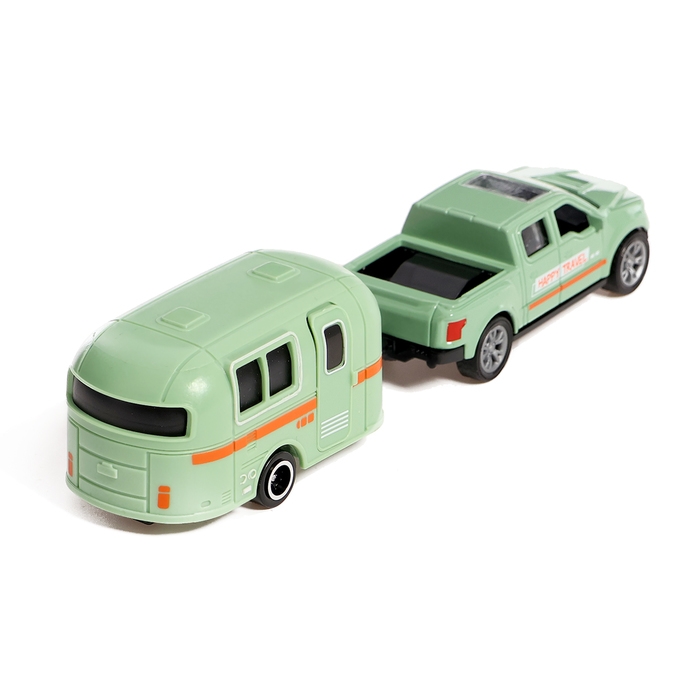 Машина металлическая «Автотур», с прицепом, цвет МИКС Машина металлическая «Автотур», с прицепом, цвет МИКС