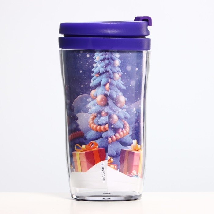 Новый год. Термостакан со вставкой &laquo;Мягкий снежок&raquo;, 250 мл