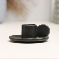 Подсвечник "Саймон" черный глянец, 3х6х6см Подсвечник "Саймон" черный глянец, 3х6х6см