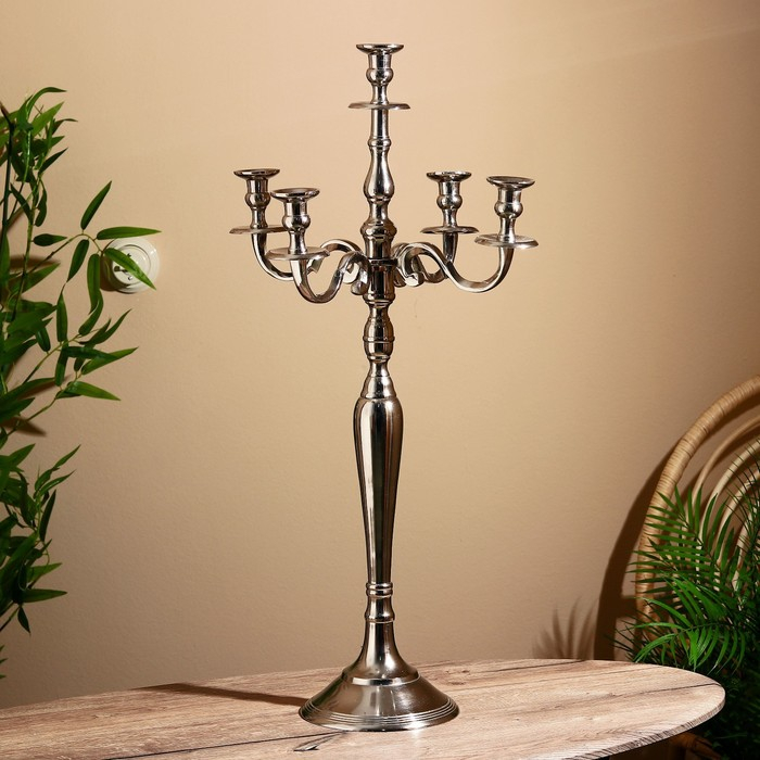 Подсвечник алюминий "Сиден" на 5 свечей 21х41х80 см