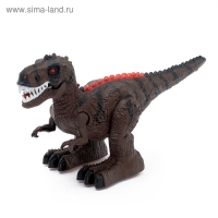 Динозавр радиоуправляемый T-REX, двигает головой, работает от аккумулятора, свет и звук, МИКС