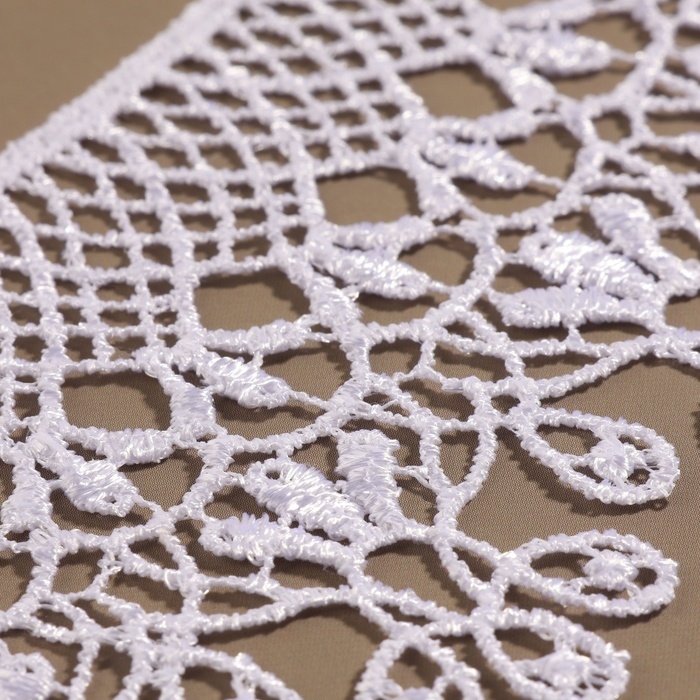 Воротник гипюровый, 25 &times; 7 см, цвет белый