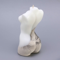 Свеча фигурная с бетоном "Женский силуэт", 15х7 см, белая Свеча фигурная с бетоном "Женский силуэт", 15х7 см, белая