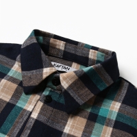 Рубашка для мальчика в клетку KAFTAN, р. 36 (134-140 см), синий Рубашка для мальчика в клетку KAFTAN, р. 36 (134-140 см), синий