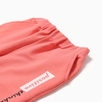 Комплект для девочки (свитшот, брюки), цвет тёмно-персиковый, рост 104 см