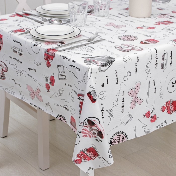 Клеёнка на стол Доляна &laquo;Чай&raquo;, на нетканой основе, ширина 137 см, толщина 0,2 мм, рулон 20 м