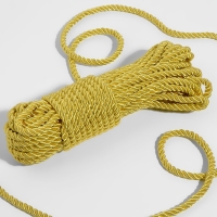 Шнур витой, d = 5 мм, 10 &plusmn; 1 м, цвет золотой