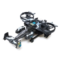 Вертолёт &laquo;Боец&raquo;, работает от батареек, свет и звук, цвет чёрный