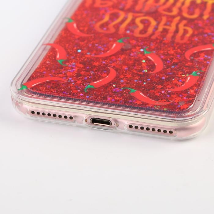 Чехол на телефон iPhone 7/8 PLUS с блёстками внутри Pepper, 7,7 &times; 15,8 см