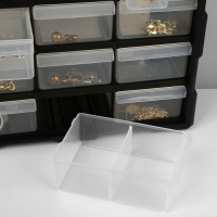 Органайзер универсальный &laquo;Ящик&raquo; 39 мест, пластик, 38,5&times;16&times;47,5 см, цвет чёрный